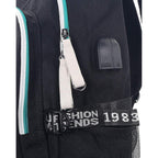 Roffatide Anime Laptop Backpack College Schoolbag Printed Rucksack With Usb Charging Port & Headphone Port Black