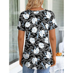 Womens Tunic Tops 2026 Short Sleeve Shirts Summer Casual Tee Comfy Blouses S-4XL
