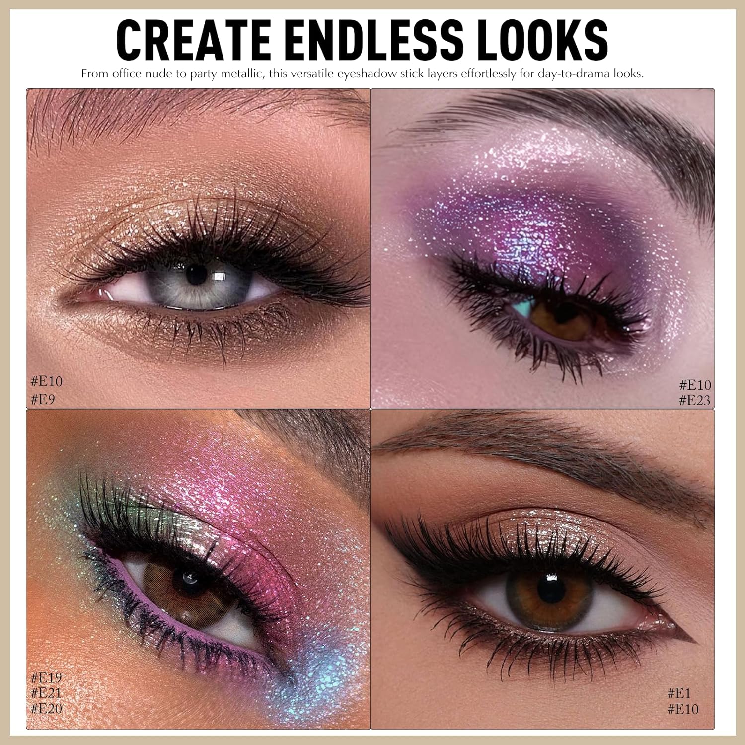 Blue Glitter Eyeshadow Stick, Shimmer Cream Eye Shadow Pencil Long Lasting Buildable Sparkling Face Highlighter Makeup, Lightweight Smudge Proof Smoky Eyeshadow for Quick Application