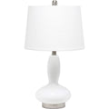Elegant Designs Lt3315-Wht Contemporary Curved Glass Table Lamp, White