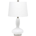 Elegant Designs Lt3315-Wht Contemporary Curved Glass Table Lamp, White