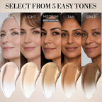 Luminess Liquid Mirage W/Spf 50 Color Adjusting Foundation Kit - Color Changing Foundation, Spf 50 Primer & Makeup Brush, Face Makeup For Mature Skin, 4In1 Liquid Foundation, Concealer & Moisturizer