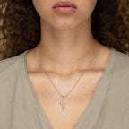 Sterling Silver Stethoscope Cross Necklace Earrings Bracelet Ring Women Medicine Pendant Jewelry Nurse Doctor Graduation Gift for Medical Student