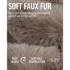 CLAPE Winter Trapper Hat with Ear Flaps, Waterproof PU Leather Aviator Hat with Faux Fur Lining for Men & Women