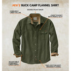 Legendary Whitetails Mens Long Sleeve Button Down 100% Cotton Flannel Shirt