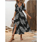 Verdusa Women'S Vacation Beach Dress Hawaiian Cold Shoulder Dresses Tropical Maxi Sundress Summer Cruise Outfits 2026
