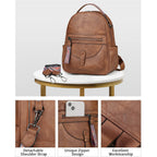 Mini Backpack Purse For Women, Designer Leather Cute Roomly Small Backpacks, Ladies Shoulder Backpack Fashion Handbag