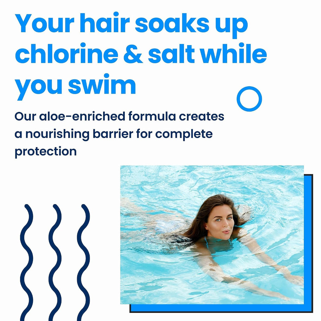 Aqua Guard Pre-Swim Hair Defense | Soft, Tangle-Free Hair After Every Swim | Prevents Chlorine Damage | Made In California | Color Safe, Leaves Hair Smelling Great | 5.3 Oz (2 Pack)