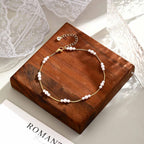 Warshion Ankle Bracelets for Women - 14K Gold Plated Waterproof Gold Anklet Delicate Chain Women's Anklets Summer Beach Pearl Jewelry Layering Gift Non Tarnish