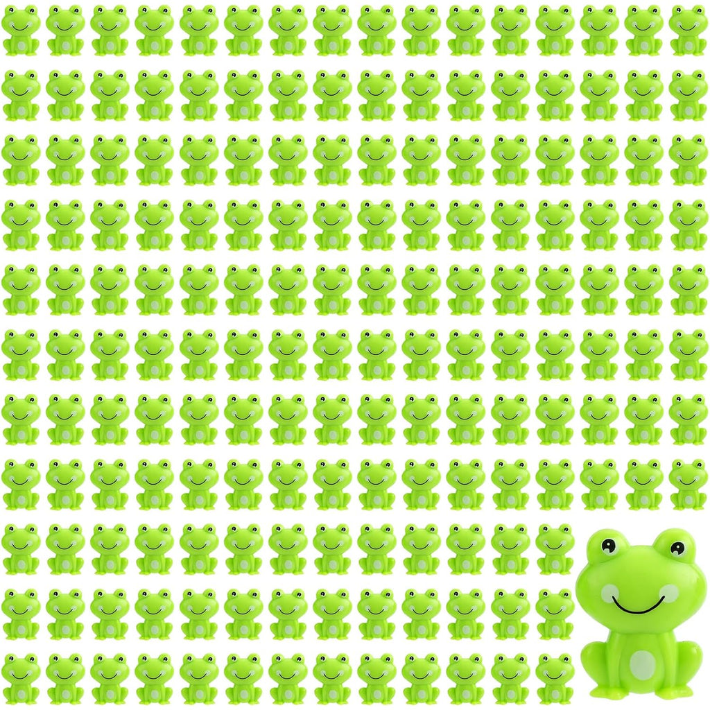 Buqiuren 150Pcs Mini Green Plastic Frogs, Tiny Frogs Figurines Small Frog To Hide Fairy Garden Miniature Dollhouse Potted Plants Cake Diy Home Decoration Frog Decorations For Party