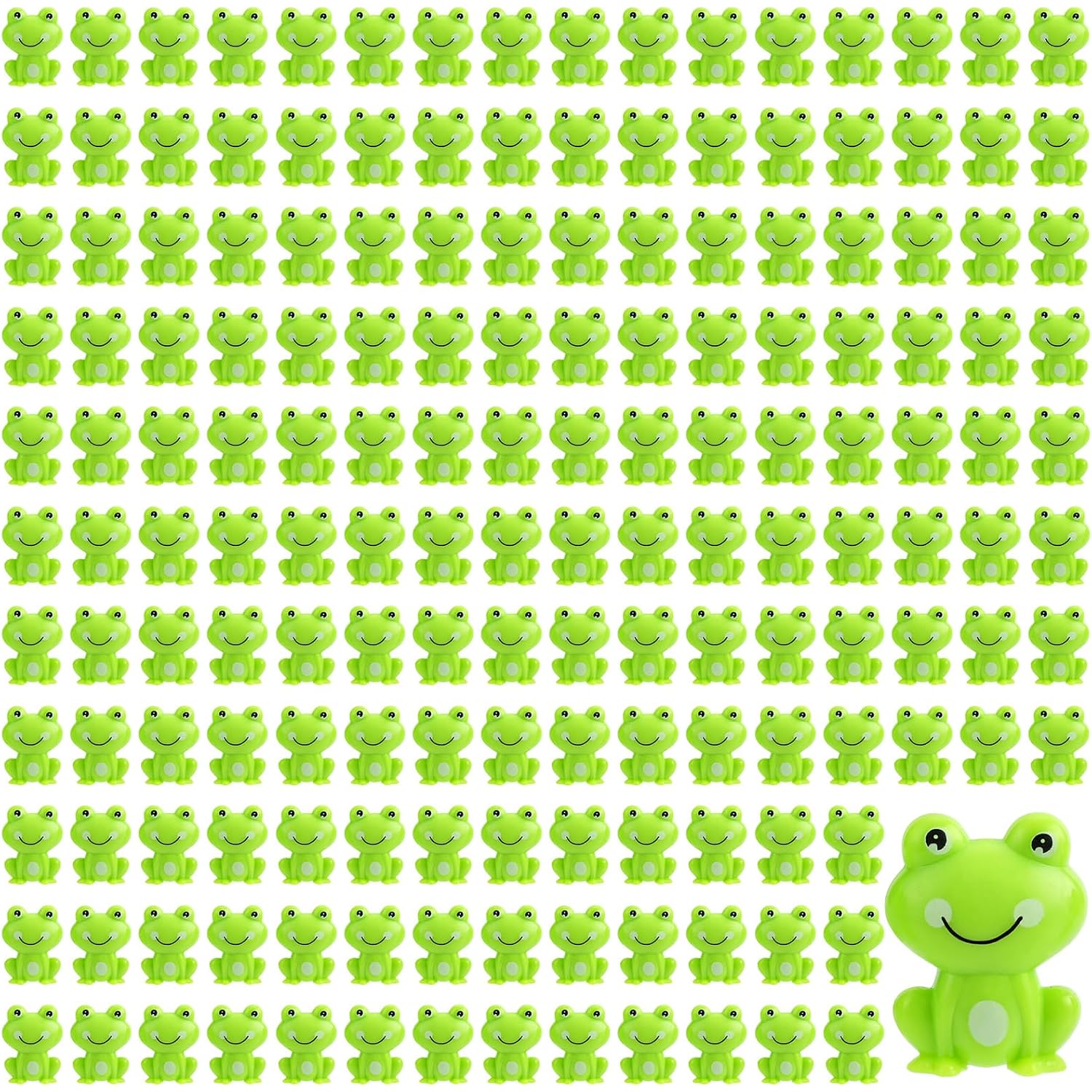 Buqiuren 150Pcs Mini Green Plastic Frogs, Tiny Frogs Figurines Small Frog To Hide Fairy Garden Miniature Dollhouse Potted Plants Cake Diy Home Decoration Frog Decorations For Party