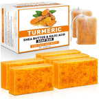5 Pack Turmeric Kojic Acid Soap Bars(80G) - Infused With Retinol, Hydrolyzed Collagen, Vitamin E & Shea Butter, Gentle Care For Face, Body & Underarms, Sls Free, Suitable For Oily & Dry Skin