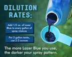 Liquid Harvest Lazer Blue Concentrated Spray Pattern Indicator 8 Ounces Perfect Weed Dye, Herbicide Fertilizer Marking Turf Mark And Marker