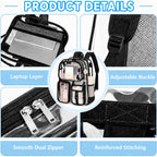 Clear Backpack For School, 17 Inch Heavy Duty Pvc Transparent Bookbag | Reinforced Straps Stitches, Clear Bag For Stadium Events Girls Boys, Large Capacity Backpack For Security College Work Black
