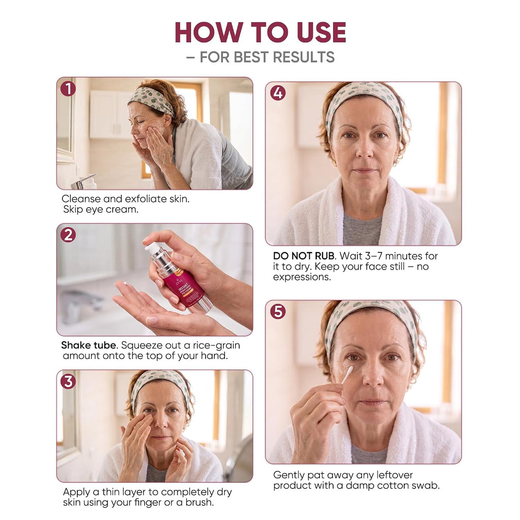 Zvye Instant Eye & Face Lift Cream: Ultimate Firming & Tightener Treatment – Reduces Under Eye Bags | Puffiness | Dark Circles | Wrinkles In 60 Seconds – For Women & Men –For All Skin Types
