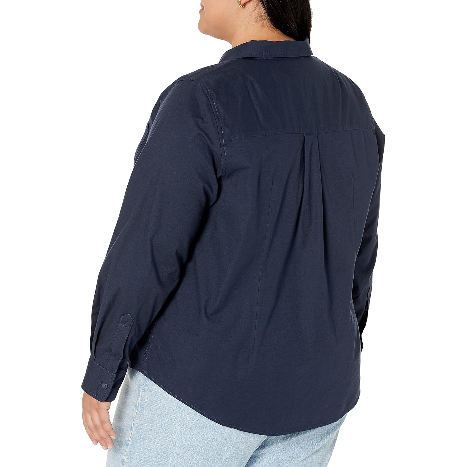 Women's Long Sleeve Button Down Stretch Oxford Shirt (Available in Plus Size)