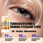 Soelegant Turmeric Vitamin C Eye Stick, Unde Eye Balm For Dark Circles And Puffiness Anti Aging Moisturizer Under Eye Cream Even Skin Tone Firming Hydrating Bags Reduces Fine Lines 1.41 Oz