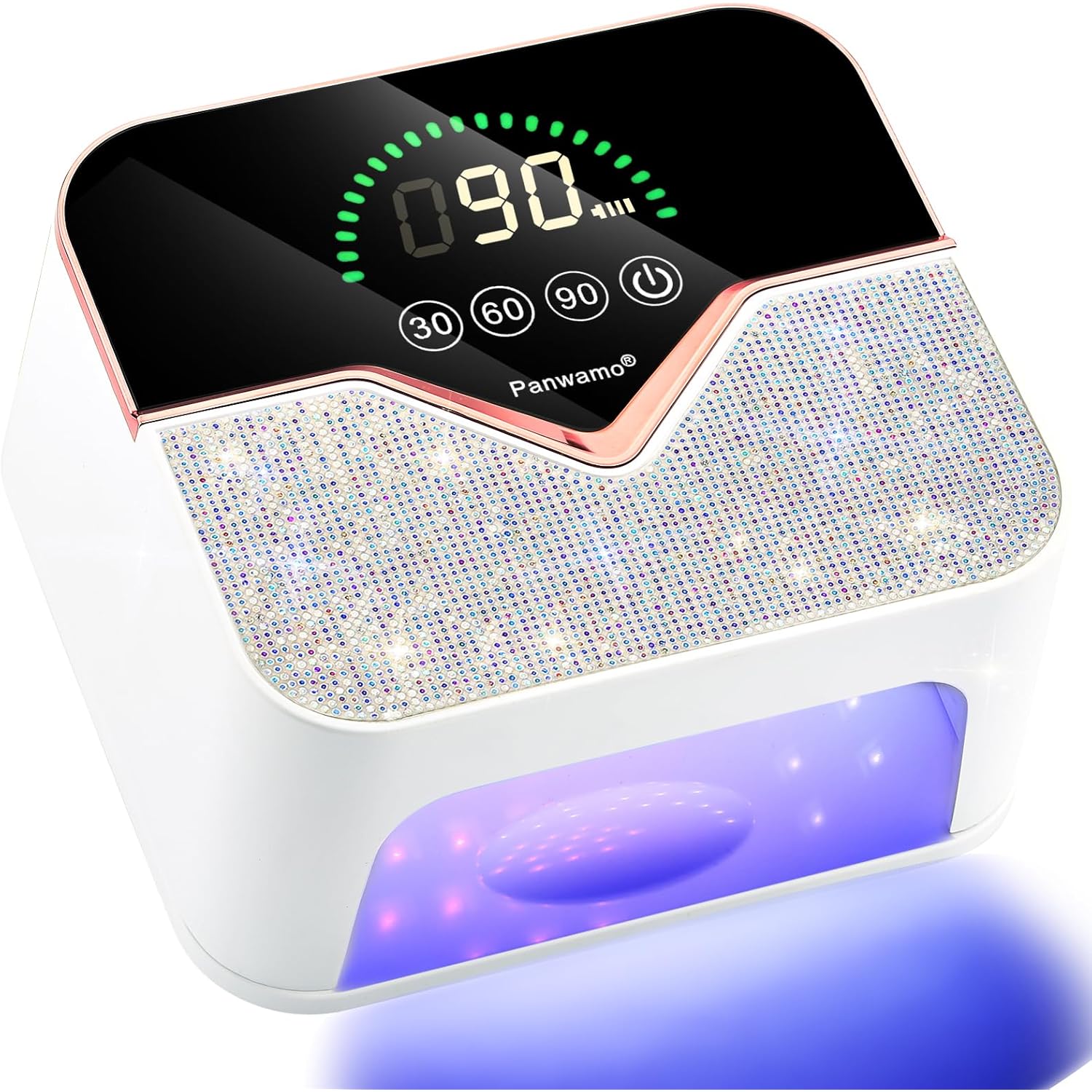 Rechargeable UV LED Nail Lamp, Cordless Nail Dryer for Gel Polish, UV Nail Lamp with 3 Timers Setting and LCD Touch Screen, Professional Curing Lamp Light with 45 Beads for Salon and Home