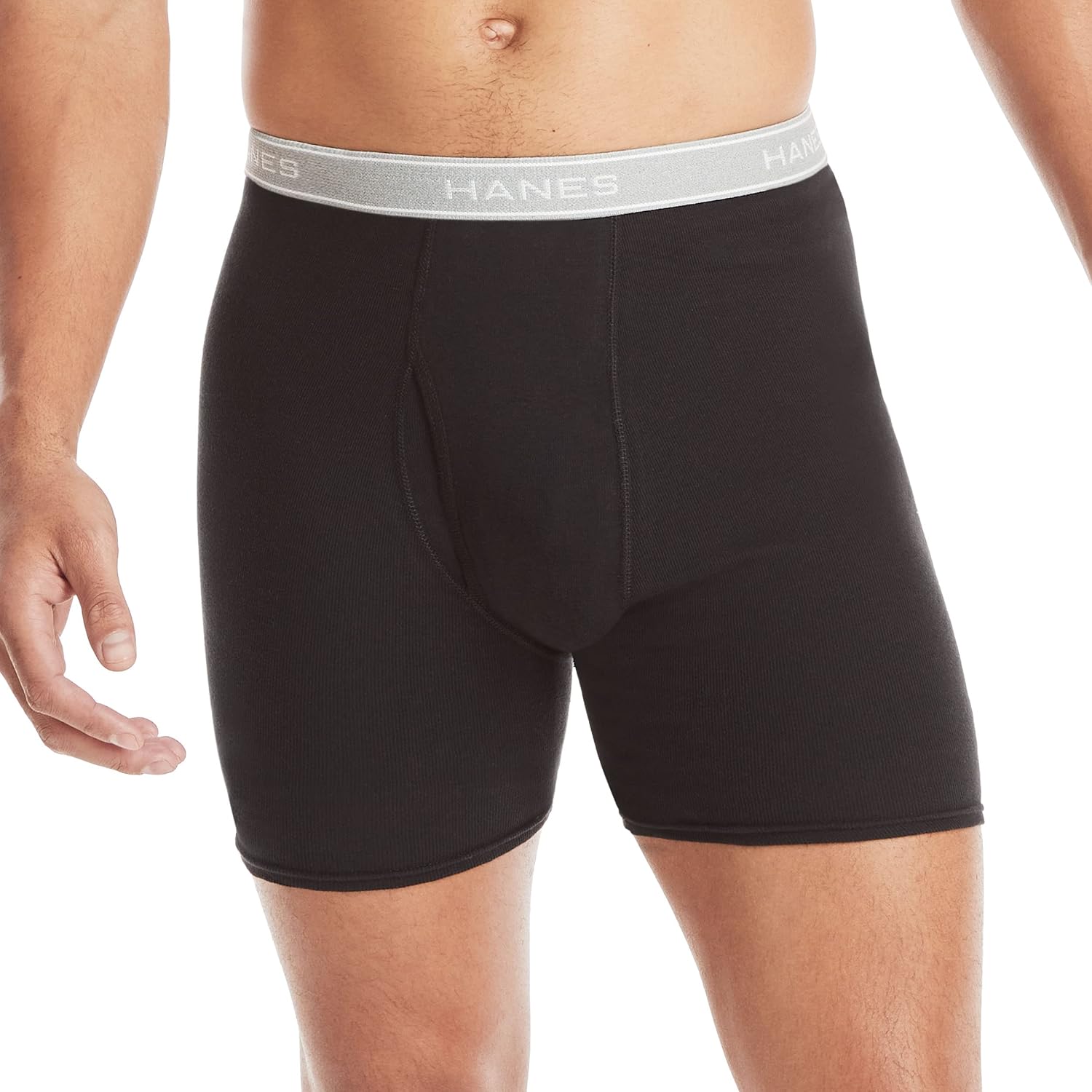 Hanes Mens Underwear Boxer Briefs Pack, Cool & Breathable Cotton Moisture-Wicking Underwear For Men, No Ride Up