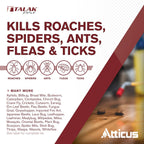 Atticus Talak 7.9 F Bifenthrin Insecticide Concentrate (96Oz) | Control Ants, Mosquitoes, Cockroaches, Spiders, Armyworms, And 70+ More Pests, Measuring Made Easy With Tip 'N Measure Bottle