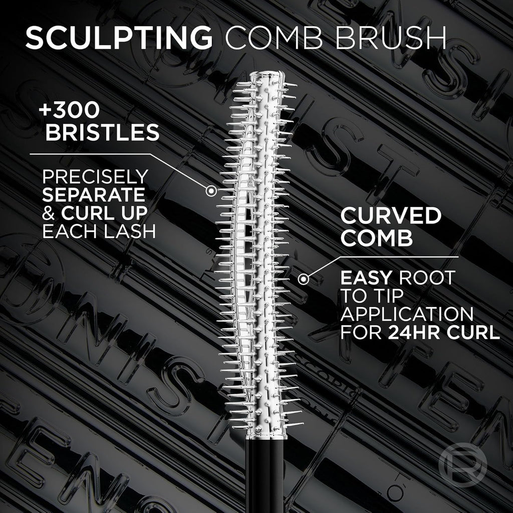 L'Oreal Paris Extensionist Mascara, Lengthening, Volumizing, and Curling Formula For a Lash Extension Eye Makeup Look, Washable Blackest Black