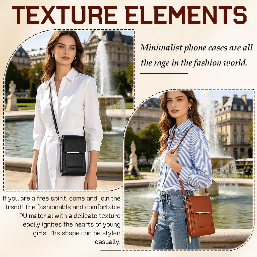 Touchscreen Crossbody Phone Purse For Women,Cell Phone Crossbody Bag,Blocking Cell Phone Wallet Purse,Crossbody Purse Bag