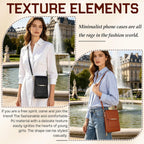 Women'S Phone Messenger Bag, Crossbody Phone Wallet, Rfid Touch Screen Crossbody Phone Purse, Anti-Theft Shoulder Strap