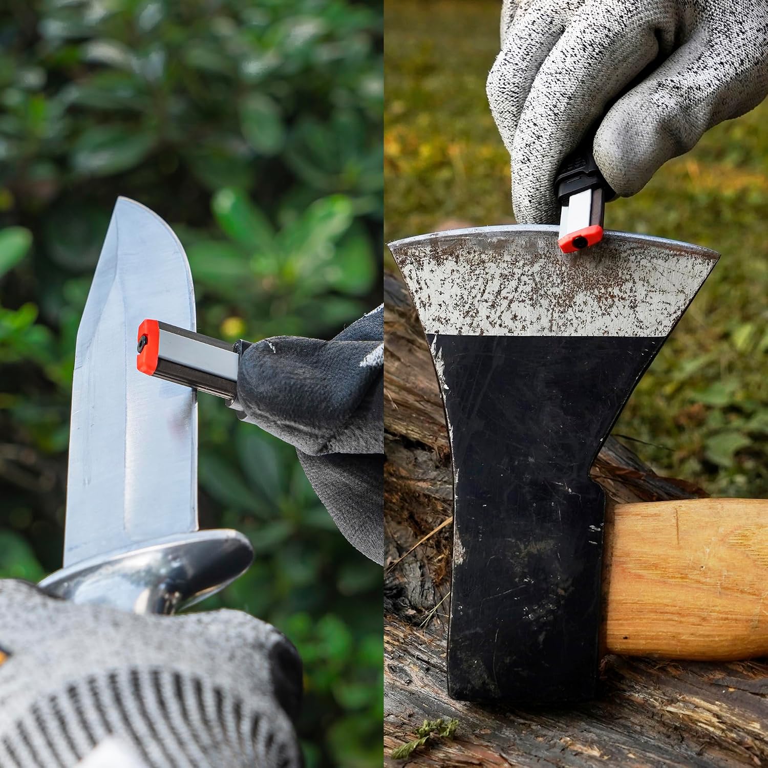 Sharpal 129N Multipurpose Garden Tool Blade Sharpener | For Knife, Pruners, Loppers, Hedge Shears, Scissors, Axe, Hatchet, Machete, Lawn Mower Blade, Gifts For Men