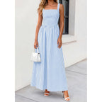 Prettygarden Women'S Maxi Dress Summer Striped Sundress 2026 Spring Smocked A Line Long Flowy Beach Vacation Party Dresses