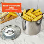 IMUSA 16Qt Stainless Steel Stock Pot with Lid, Large Cooking Pot for Soups, Boiling Seafood, Pasta, Stews, and Family Meals