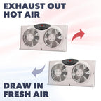 Bionaire Window Fan With Reversible Airflow Blades – 3-Speed Settings, Programmable Thermostat, Led Display, Remote Control, Fits 24–36" Windows, No Assembly Required