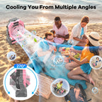 Misting Fan Portable With Rgb Lantern, 30000 Mah Rechargeable Camping Mist Fan With Emergency Battery Power Bank Hurricane Supplies, Perfect Cooling Mister For Outdoor Travel