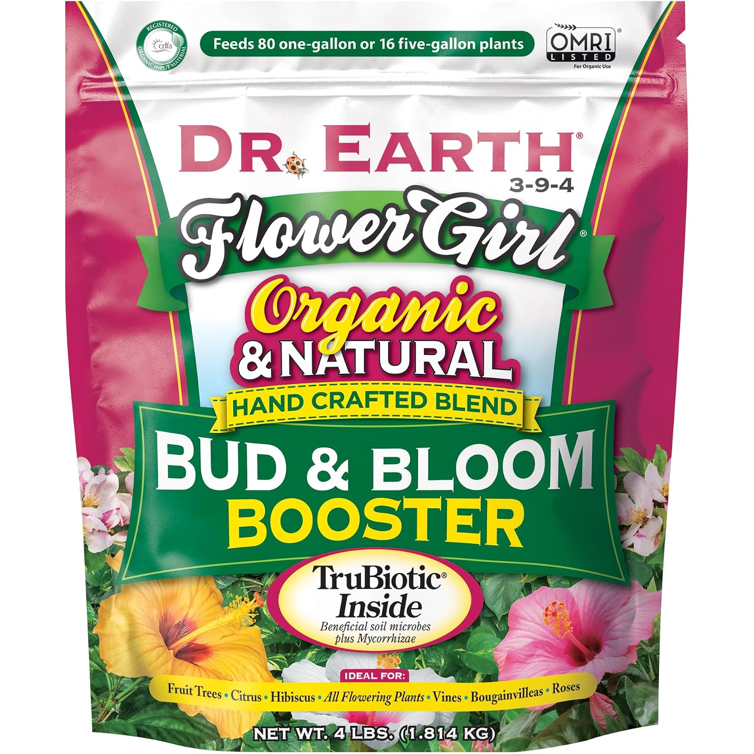Dr Earth 707P Organic 8 Bud And Bloom Fertilizer In Poly Bag, 4-Pound, Multicolor
