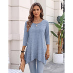 Zeagoo 3/4 Sleeve Womens Tops Dressy Casual Tunics to Wear with Leggings Loose Fit Cute Blouses 2026 Trendy