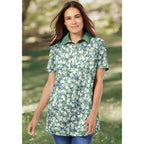 Woman Within Plus Size Perfect Short-Sleeve Polo Shirt