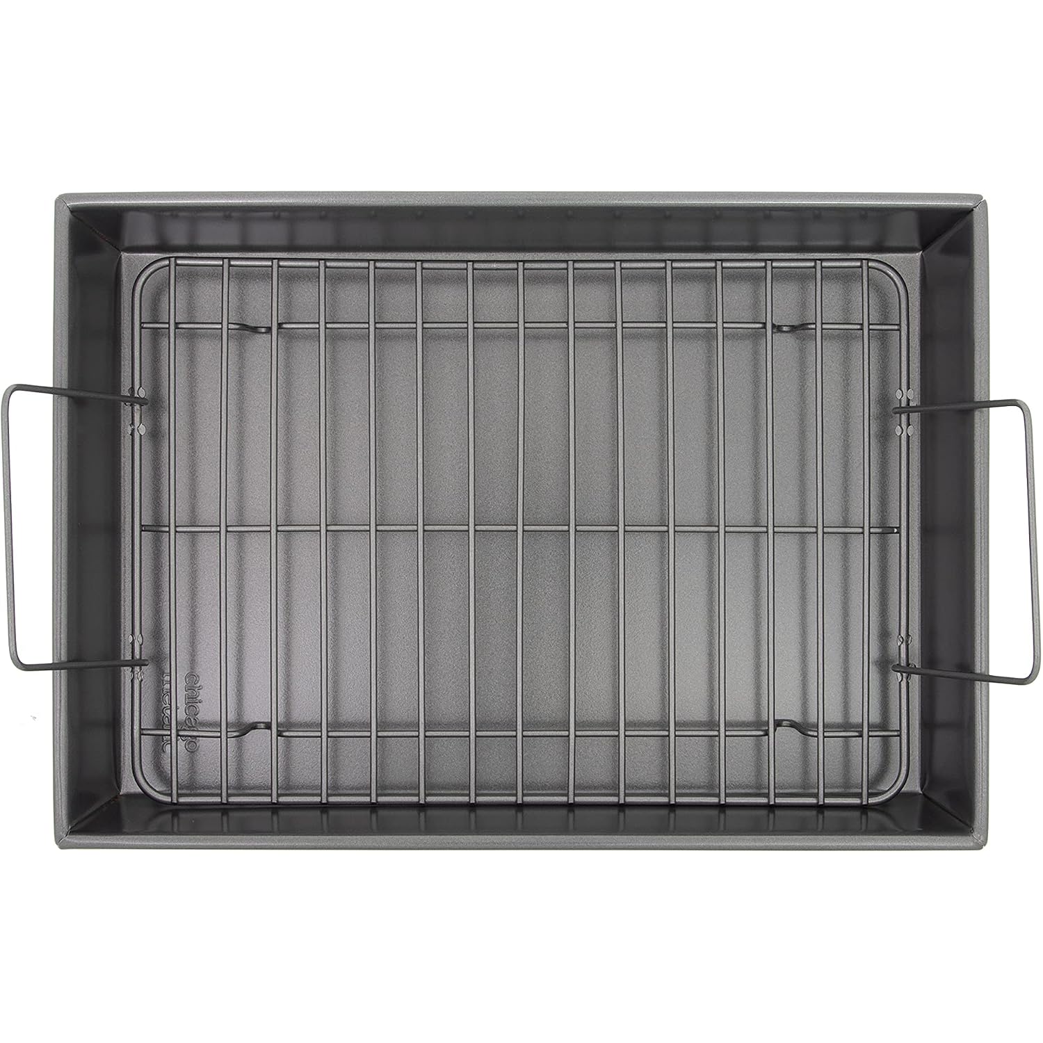 Chicago Metallic Professional Non-Stick Roast Pan With Non-Stick Rack, 13-Inch-By-9-Inch