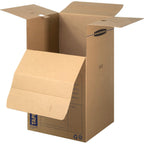 Bankers Box 3-Pack Tall Tape-Free Wardrobe Moving Boxes, 24" X 24" X 40" | Move Hanging Clothes From Closet To Truck With Wardrobe Boxes That Reduce Folding, Wrinkles, And Repacking.