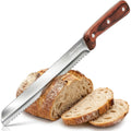 Albert&Grace 10.5-Inch Serrated Bread Knife with Full-Length Sheath – Ultra Sharp, Low-Crumb Slicing for Sourdough, Homemade Bread & Bagels