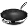 HexClad Hybrid Nonstick 12-Inch Wok, Stay-Cool Handle, Dishwasher-Friendly, Oven-Safe Up to 900°F, Induction Ready, Compatible with All Cooktops