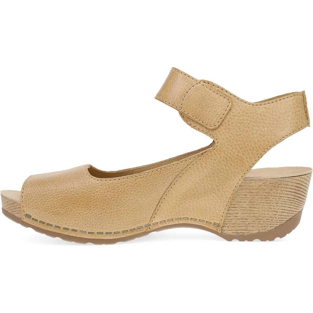 Dansko Tiana Slip-On Platform Sandal For Women – Cushioned, Contoured Footbed For All-Day Comfort And Support – Hook & Loop Strap With Buckle Detail – Lightweight Rubber Outsole