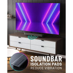 Echogear Universal Tv Stand - Fits 49” To 77” Tvs Up To 100Lbs - Adjustable Height & Wobble-Free Design - Flat Base Compatible With Soundbars