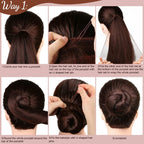 Fandamei Hair Accessories Set: 20Pcs Mesh Hair Nets Invisible And 40Pcs U Shaped Hair Pins For Women, Girls, Ballet Bun Maker & Dance (Hair Nets- 20 Inch(50Cm), Hair Pins- 2.4 Inch(6Cm)), Brown
