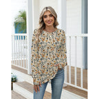 Zeagoo Women's Casual Long Sleeve Shirts Crew Neck Round Hem Loose T-Shirts Tunic Tops with Thumb Holes