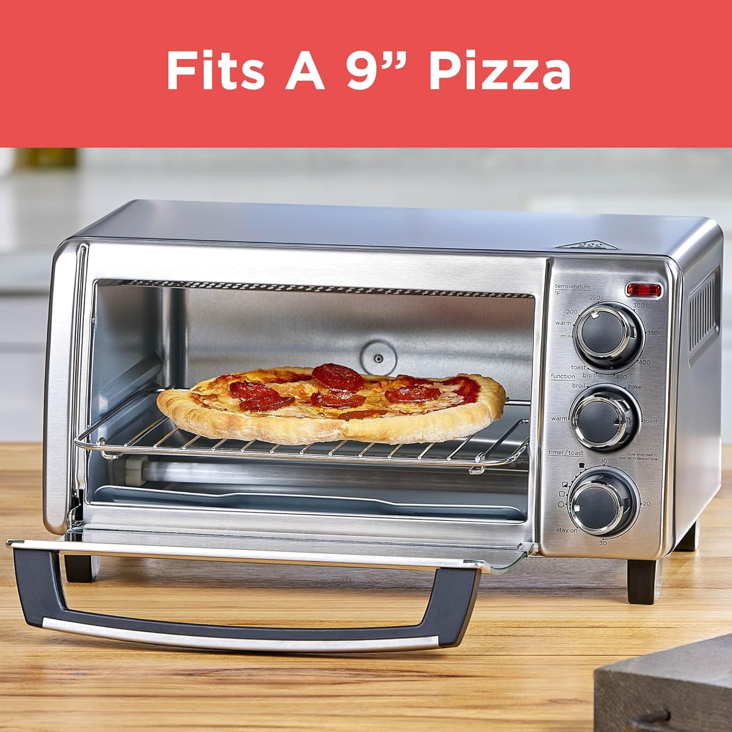 BLACK+DECKER TO1313SBD Toaster Oven, 15.47 Inch, Silver