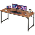 55 Inch Computer Desk, Home Office Desk With Spacious Desktop, Rustic Brown