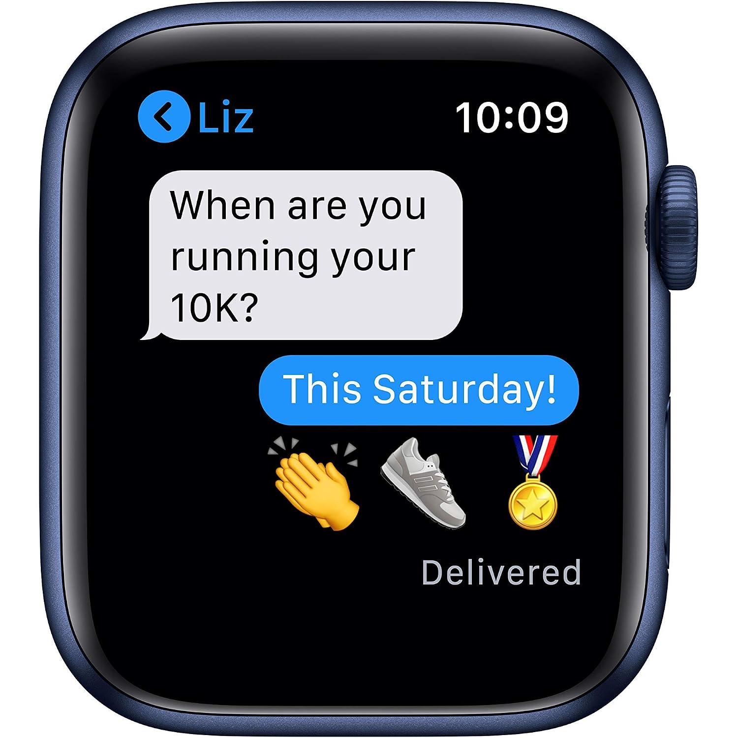 Apple Watch Series 6 (Gps, 44Mm) - Blue Aluminum Case With Deep Navy Sport Band (Renewed)