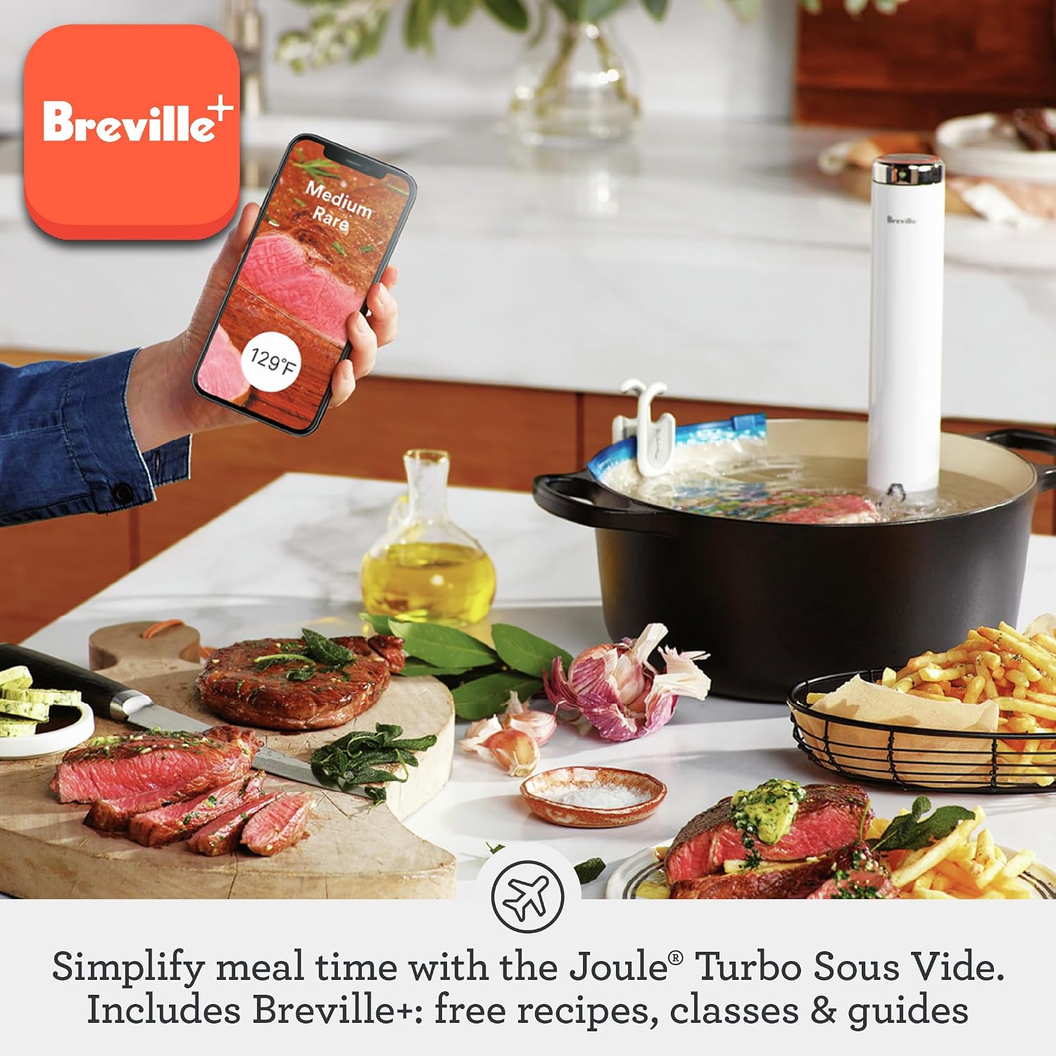 Breville Bsv600Pss Joule Turbo Sous Vide Machine, Polished Stainless Steel