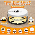 2 Pack Flea Traps For Inside Your Home, Indoor Flea Traps With 8 Sticky Pads, Flea Monitoring Trap For Home, Sticky Insect Catcher For Fleas, Moths & Gnats