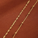 2/3 PCS Gold Anklets for Women Waterproof Cuban Link Anklet Beaded Bracelets Stackable Bracelets 14K Gold Plated Custom Jewelry Gifts Non Tarnish Lightweight