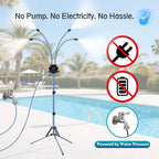 Standing Misters For Outside Patio, Adjustable Height 5.3 Ft Stand Misting System For Cooling Outdoor, Portable Water Mister For Mist Playing, Patio Cooling, Backyard, Porch, Sprinkler